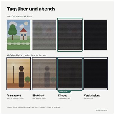 Dimout-Plissee Miravelle in Dunkles Taupe