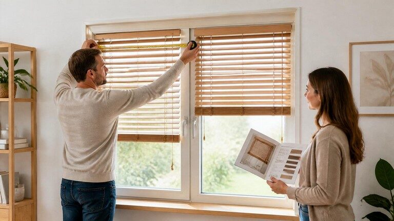 Beratung zu Standardgrößen und Maßanfertigung am Fenster