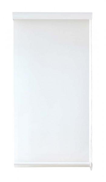 Maßanfertigung Seitenzug Rollo 1653 blickdichter Stoff Farbe: Weiß